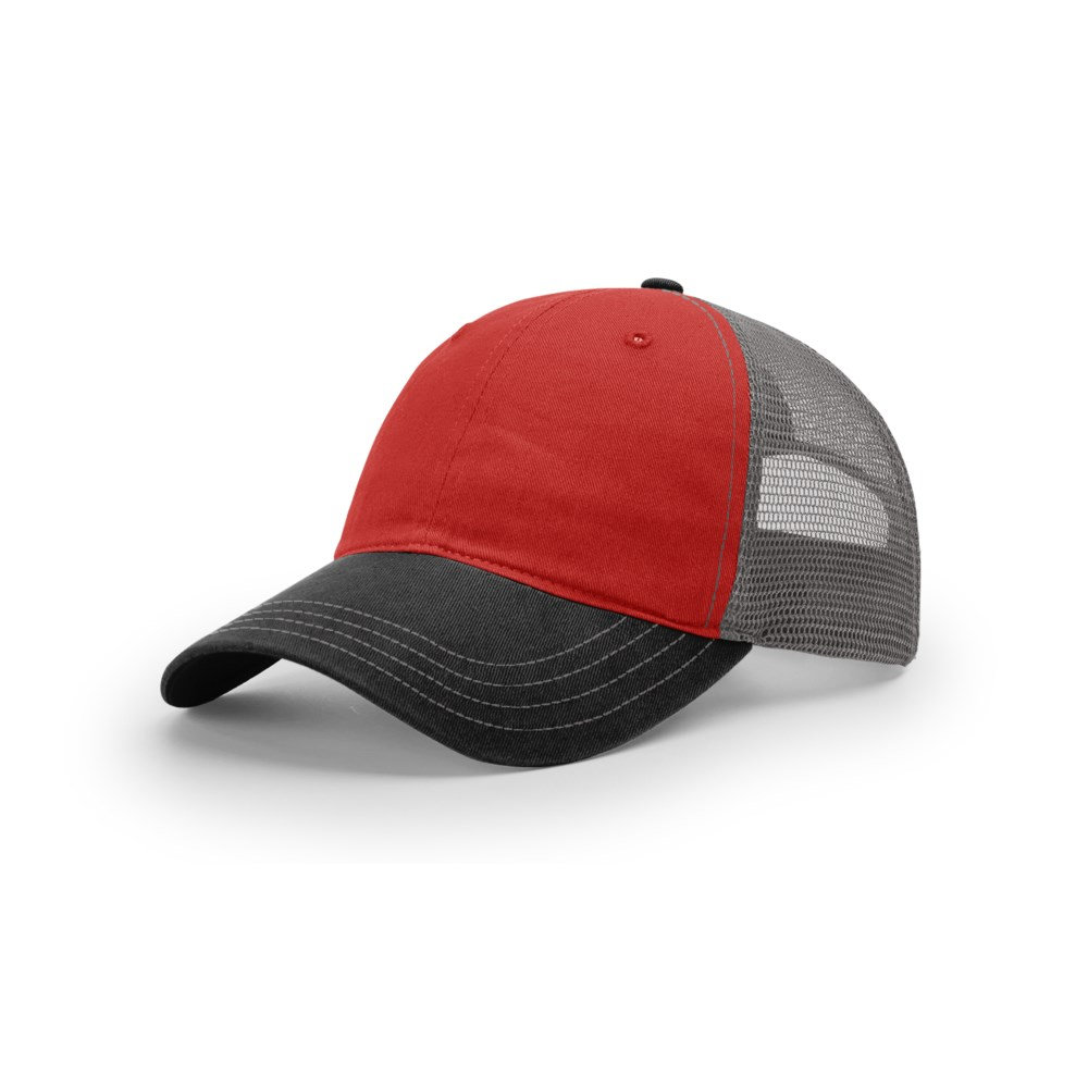 Richardson 111 blank cap – Red/Charcoal/Black