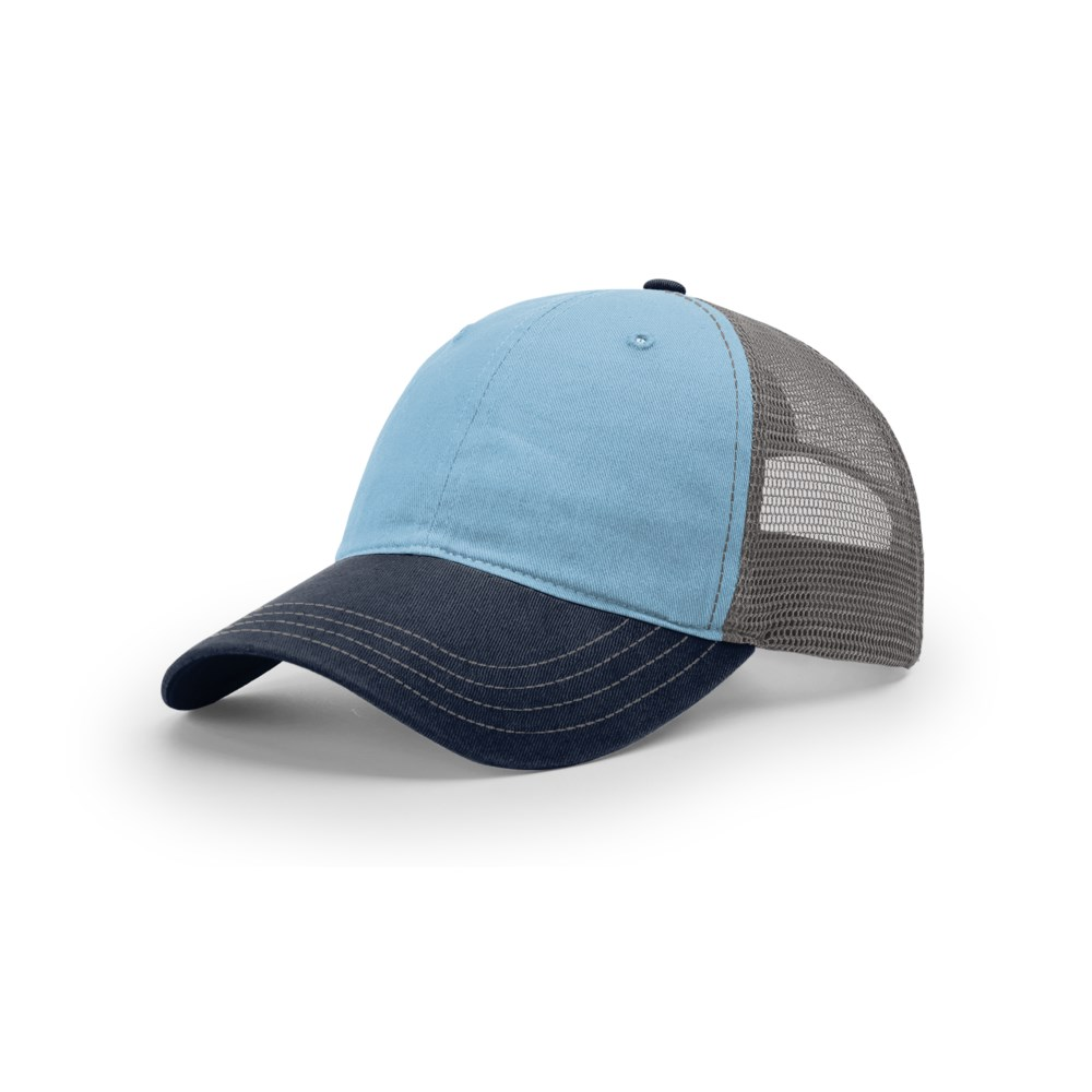 Richardson 111 blank cap – Columbia Blue/Charcoal/Navy