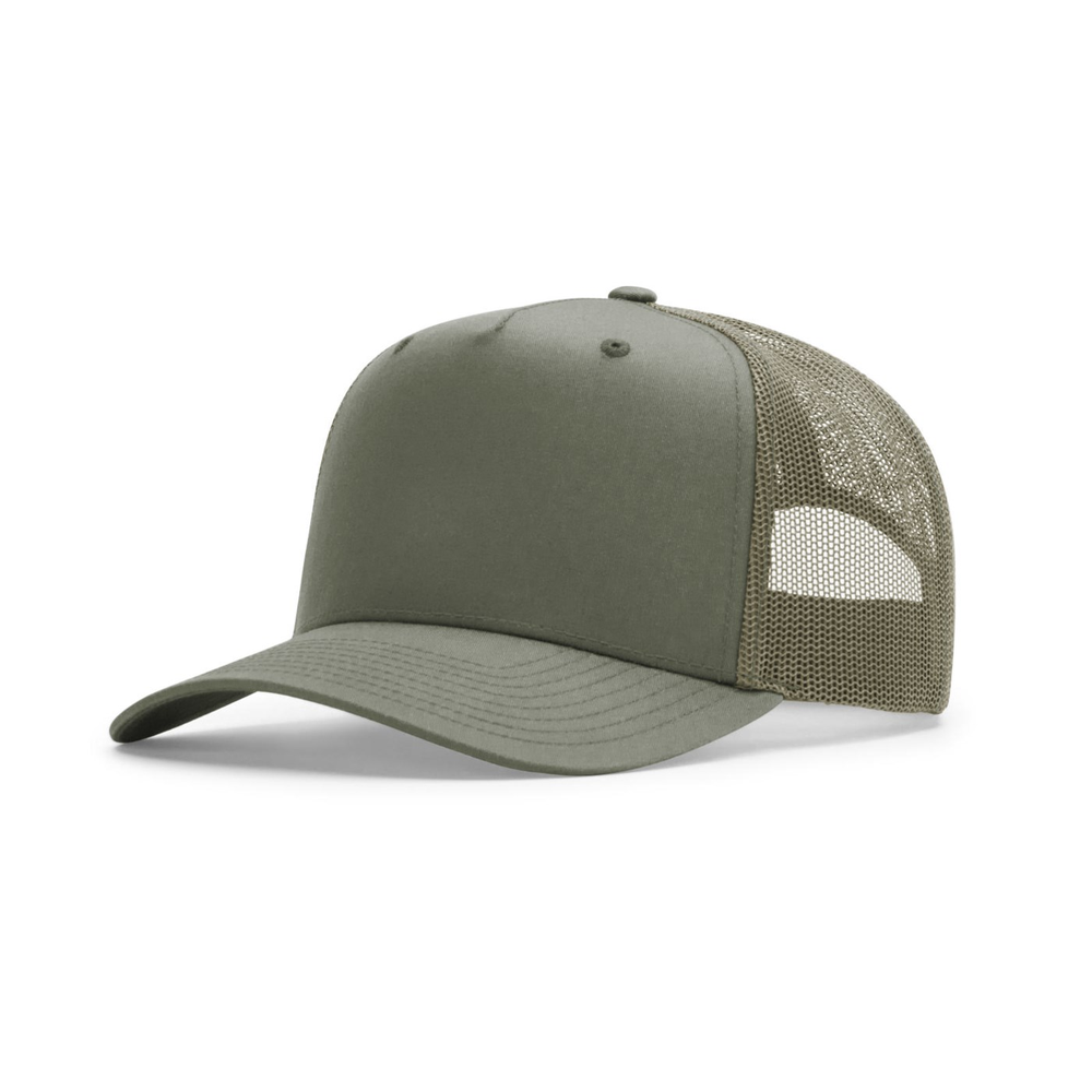 Richardson 112FPC blank hat in Loden — front angled view
