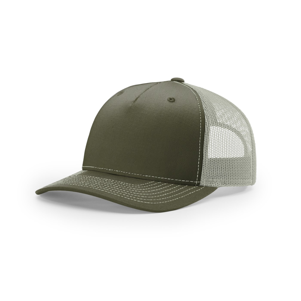 Richardson 112FP blank hat in Beetle/Quarry — front angled view