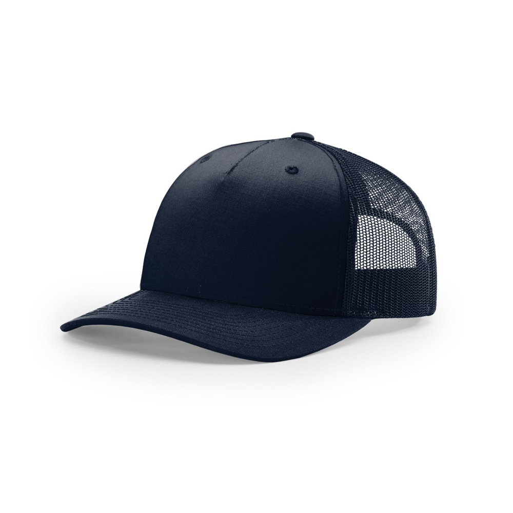 Richardson 112FP blank hat in Navy — front angled view