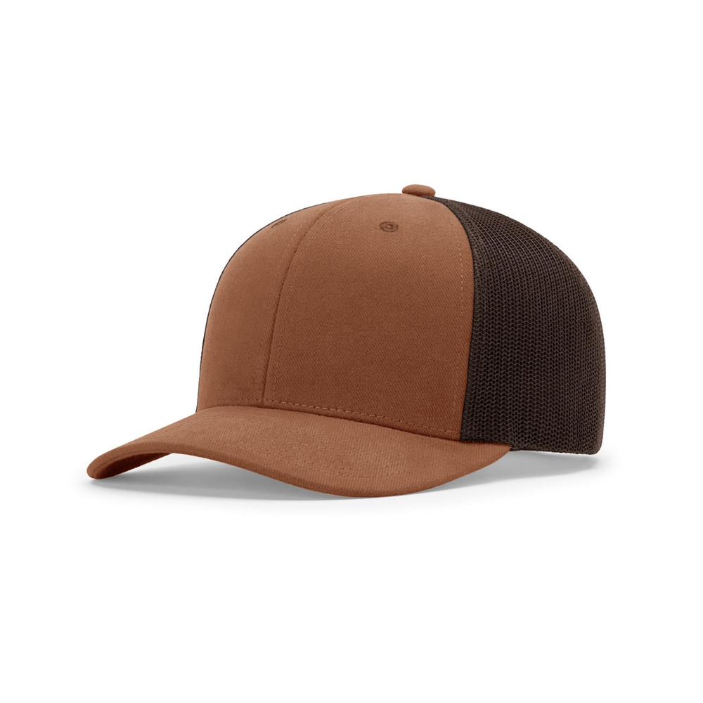 Richardson 112LN blank hat in Autumn/Brown — front angled view