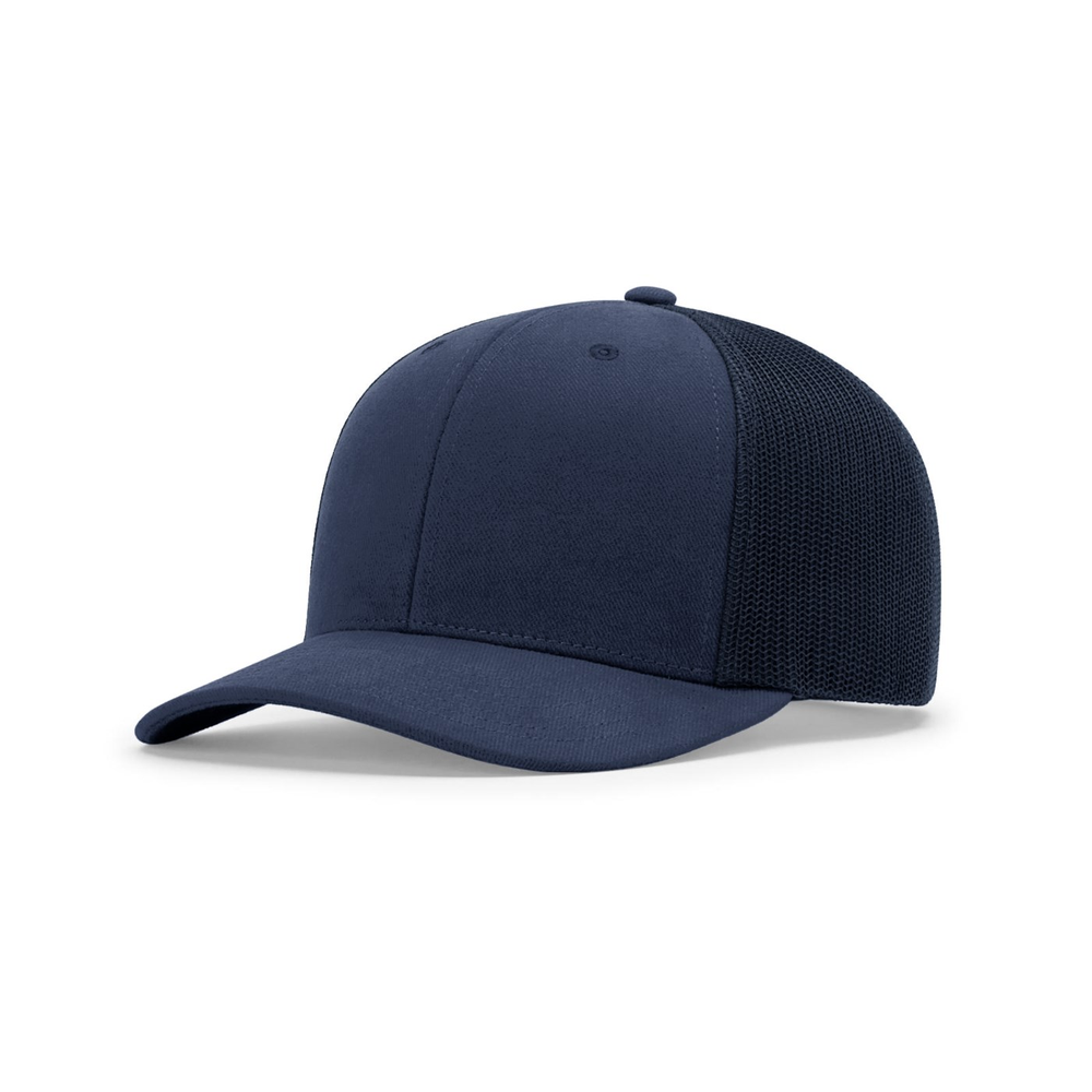 Richardson 112LN blank hat in Deep Blue/Navy — front angled view