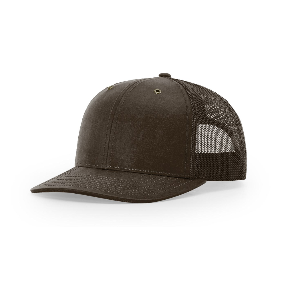 Richardson 112WF blank hat in Brown — front angled view