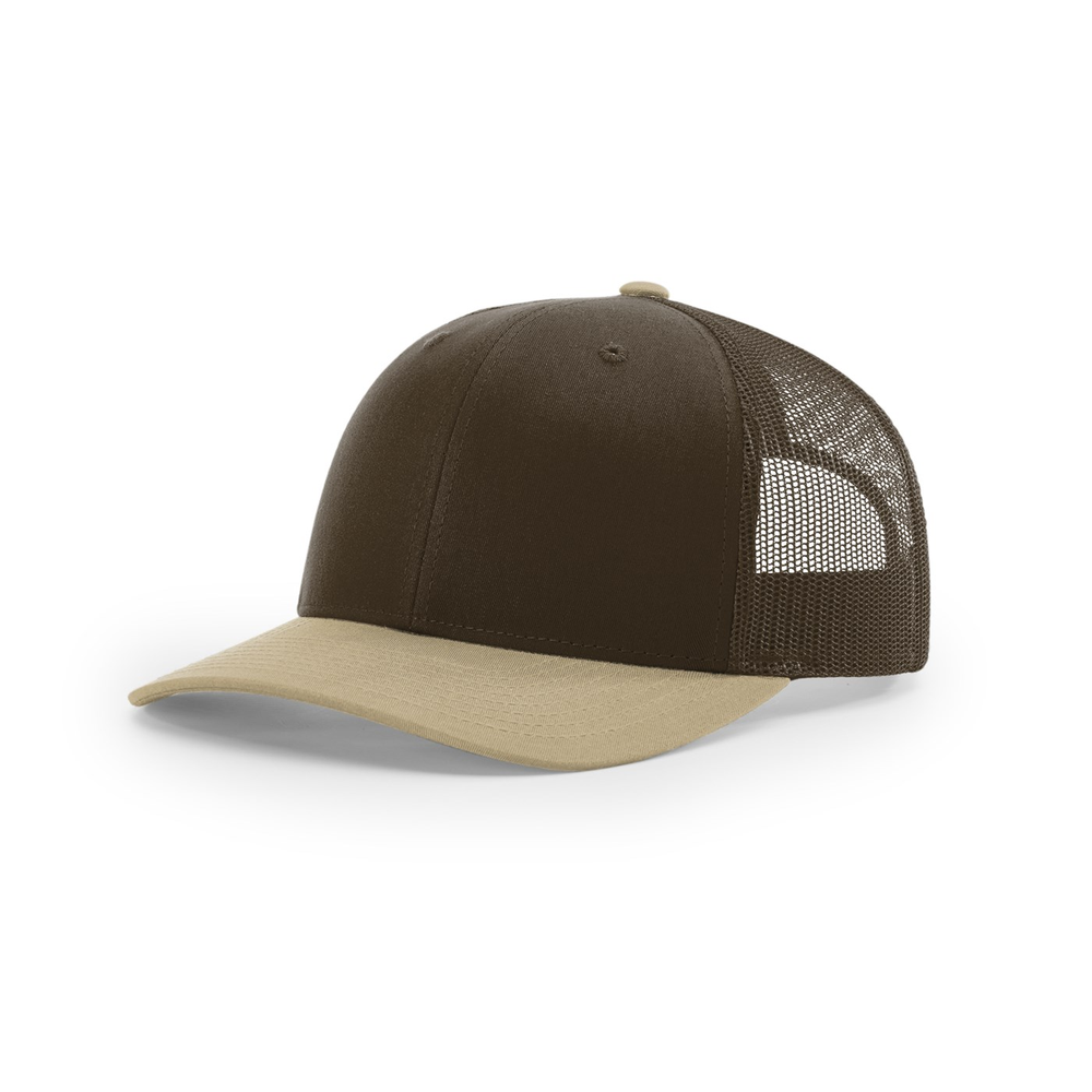 Richardson 112 blank hat in Brown/Khaki — front angled view