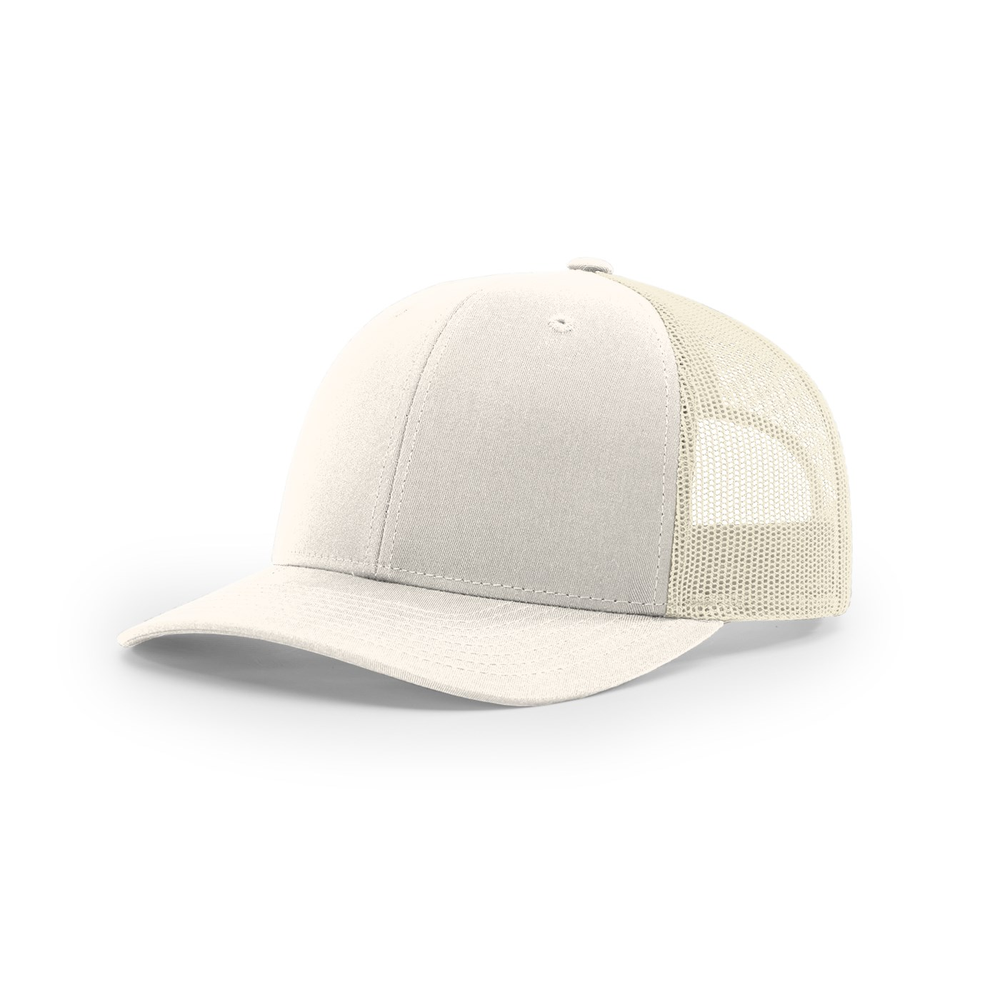 Richardson 112 blank hat in Cream — front angled view