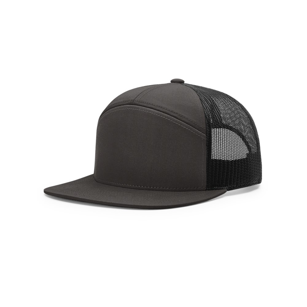 Richardson 168 blank cap – Charcoal/Black
