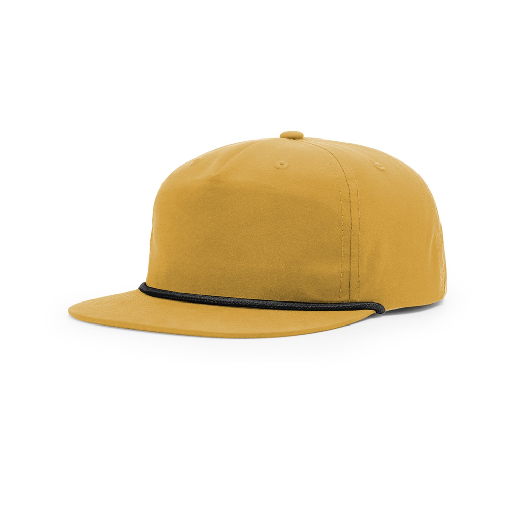 Richardson 256 blank hat in Biscuit/Black — front angled view