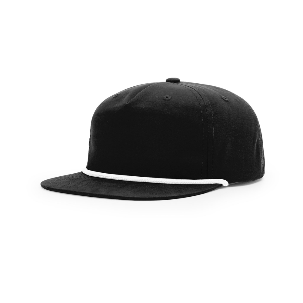 Richardson 256 blank hat in Black/White — front angled view