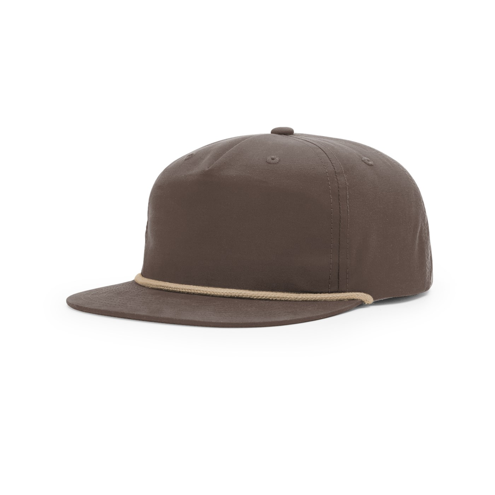 Richardson 256 blank hat in Dark Mocha/Khaki — front angled view