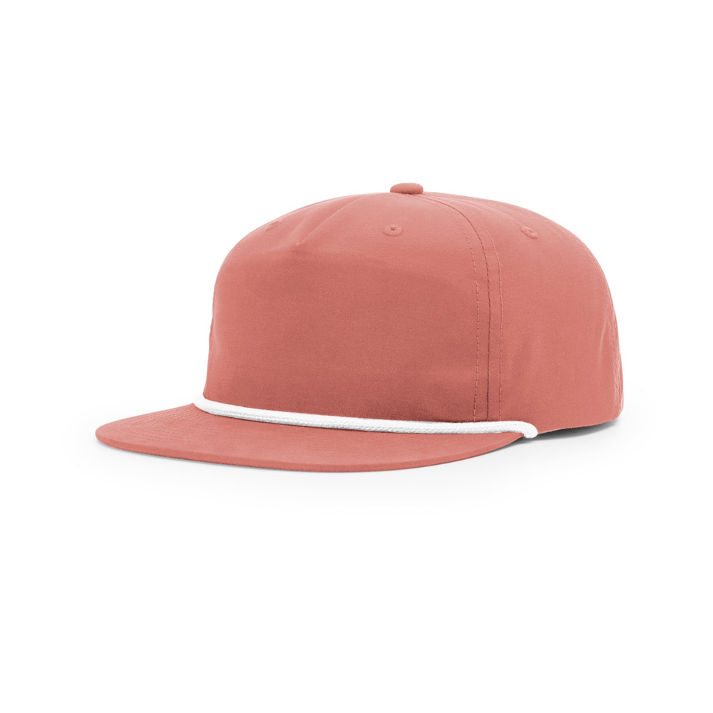 Richardson 256 blank hat in Dusty Red/White — front angled view