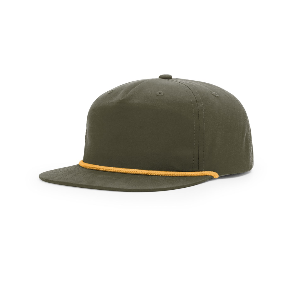Richardson 256 blank hat in Loden/Gold — front angled view