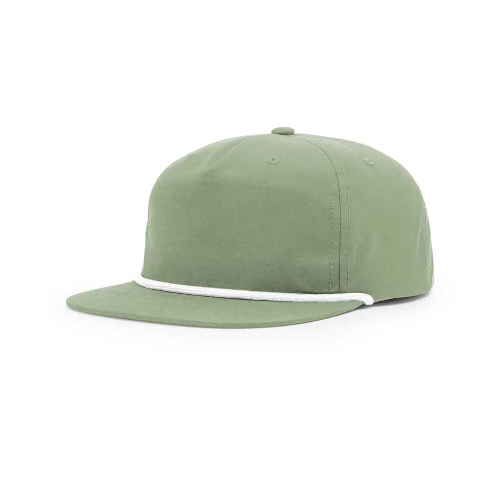 Richardson 256 blank hat in Sage White — front angled view