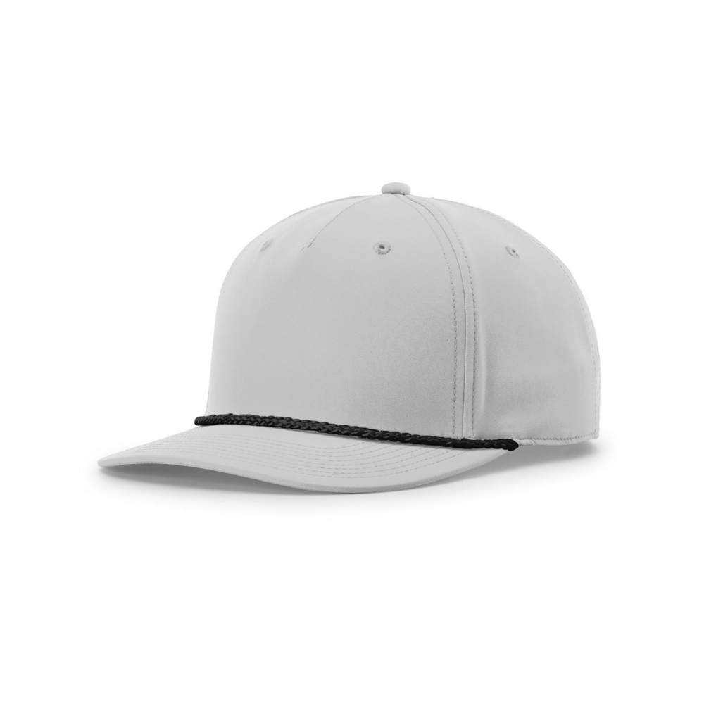 Richardson 258 blank hat in Light Grey/Black — front angled view