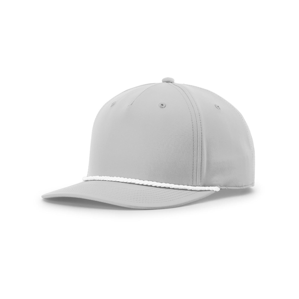Richardson 258 blank hat in Light Grey/White — front angled view