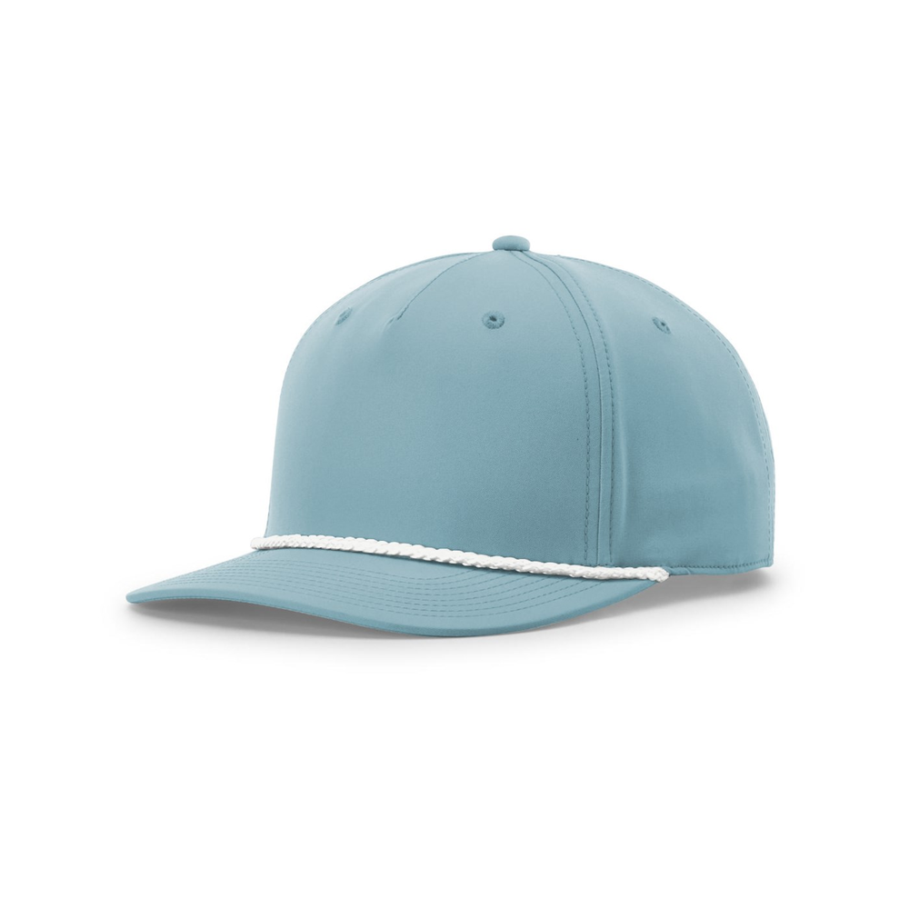 Richardson 258 blank hat in Smoke Blue/White — front angled view