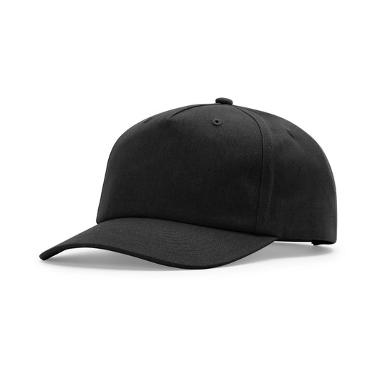 Richardson 356 blank hat in Black — front angled view