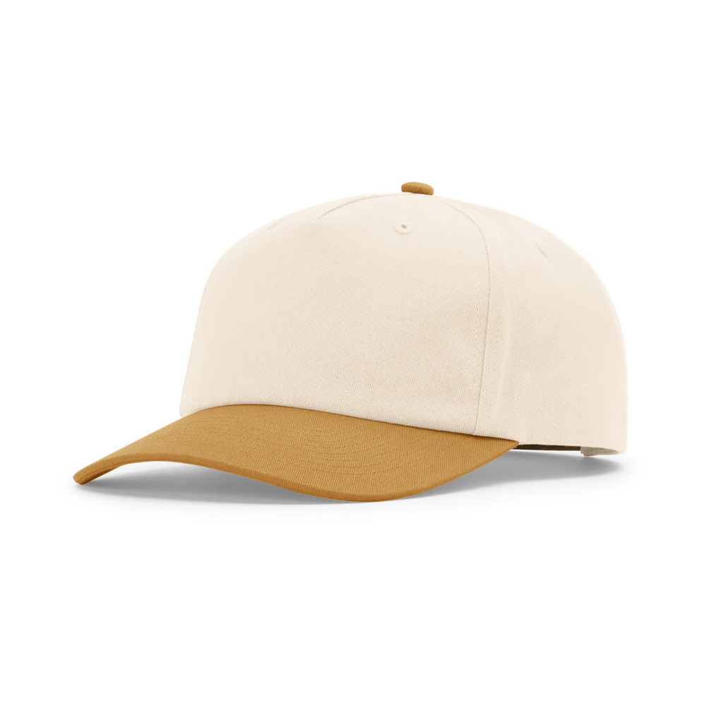Richardson 356 blank hat in Cream/Wheat — front angled view