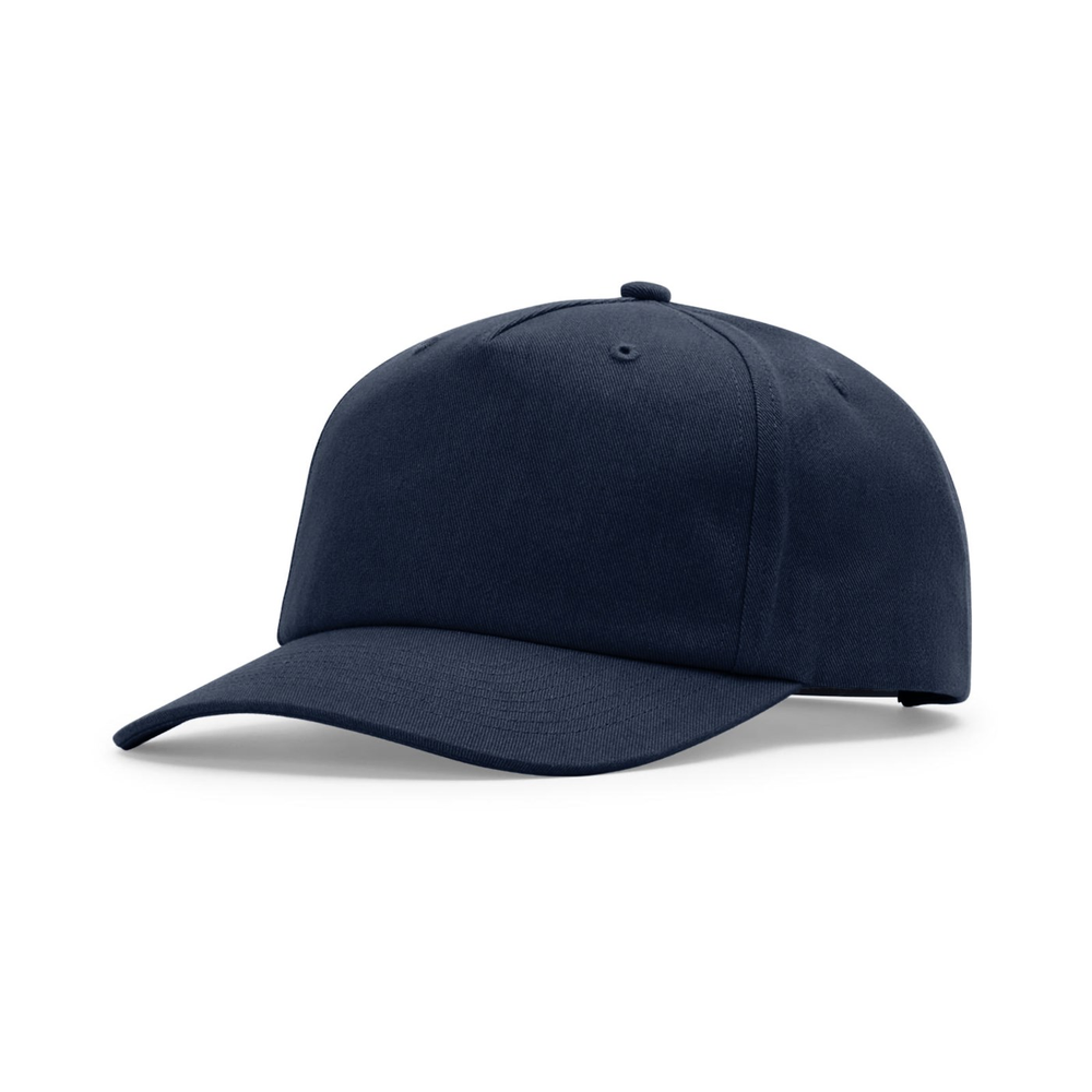 Richardson 356 blank hat in Navy — front angled view