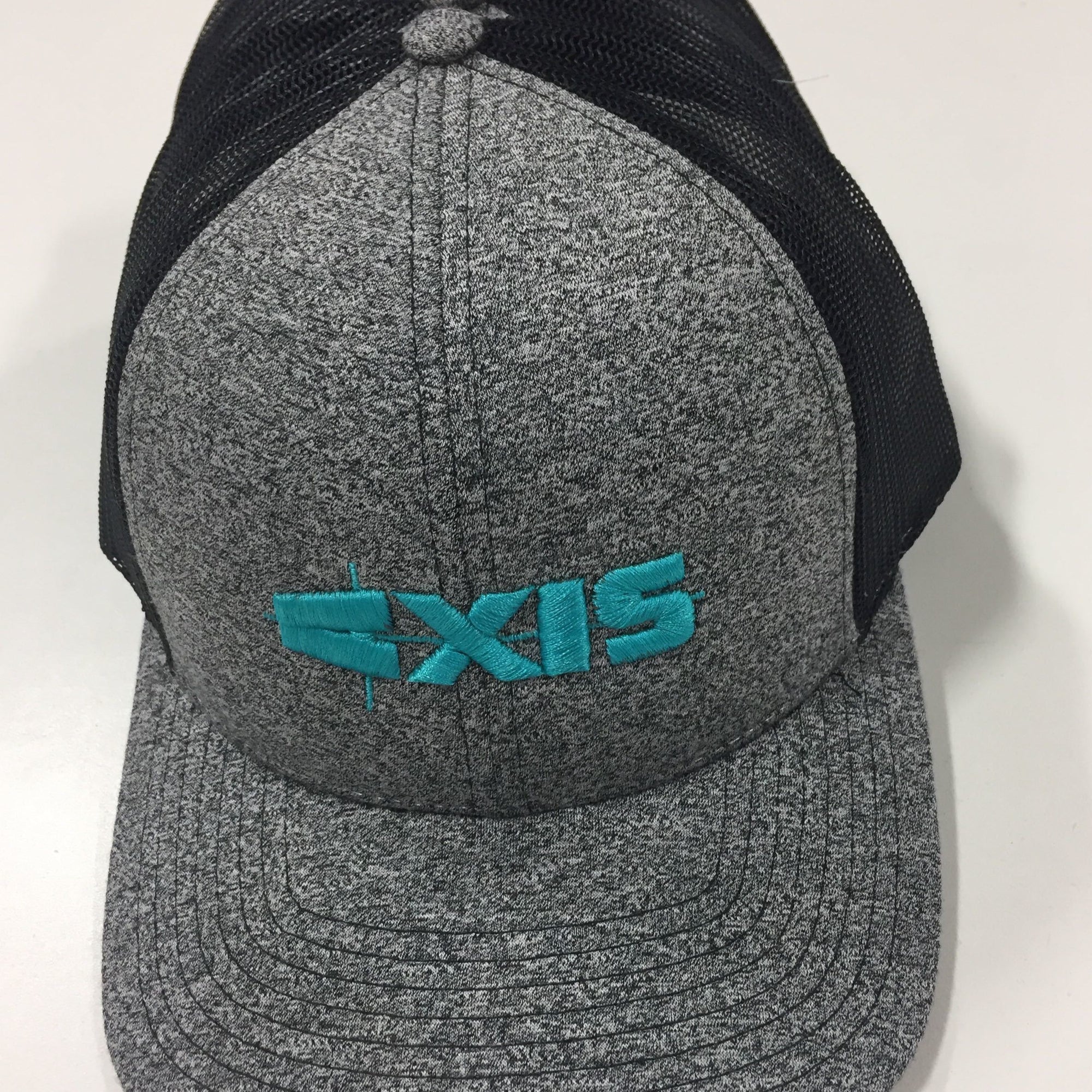 Heather Black Axis with Teal Embroidery