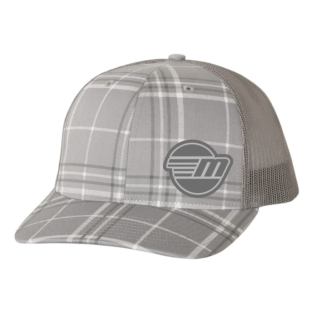 Gray Plaid Malibu with Tonal Embroidered Patch