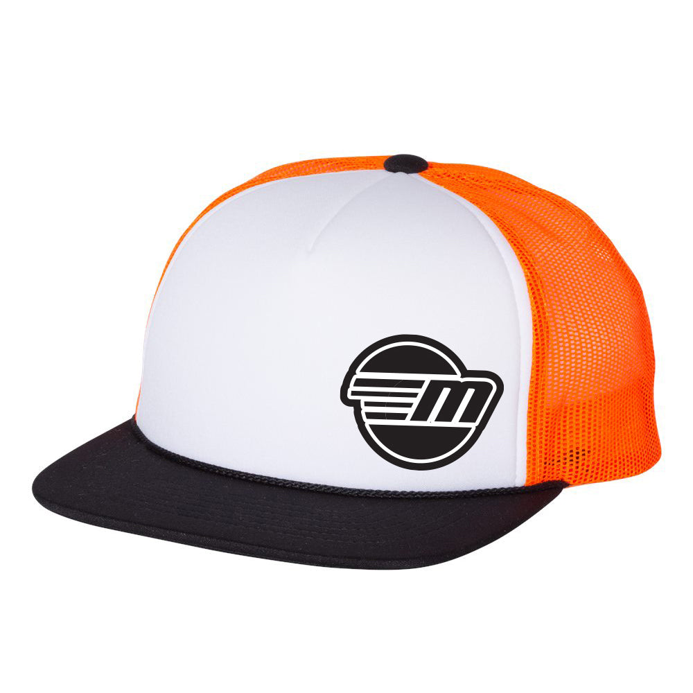 White/Orange Foam Malibu with Black Patch